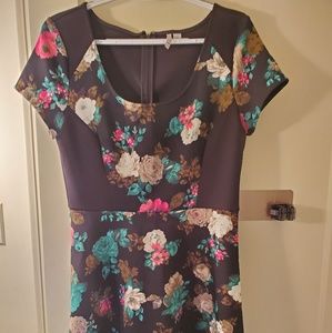 Black floral dress
